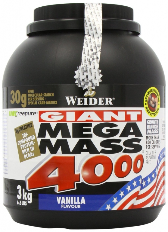 Gigant mega mass 4000 vanilie 3kg - WEIDER