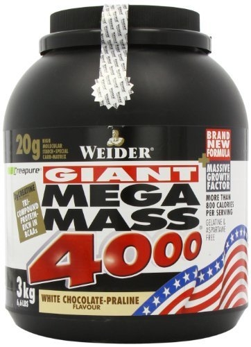Gigant mega mass 4000 ciocolata alba praline 3kg - WEIDER