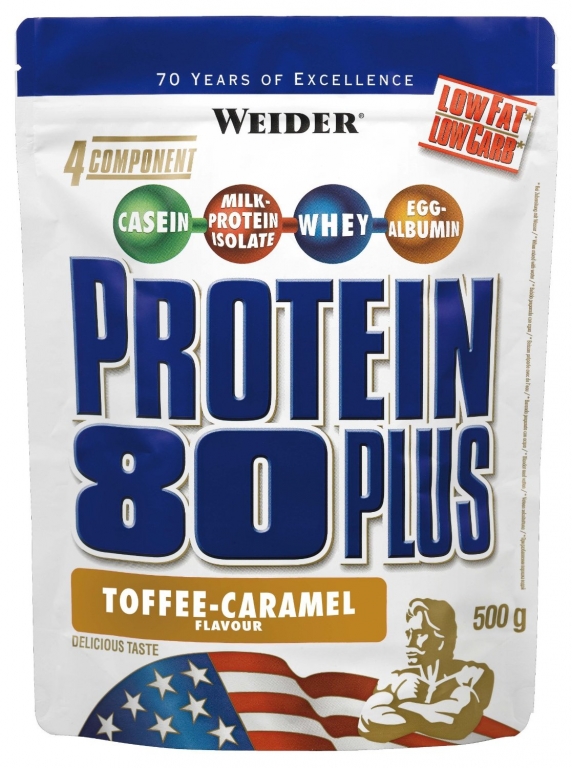 Pulbere proteica mix 4sort 80+ caramel 500g - WEIDER