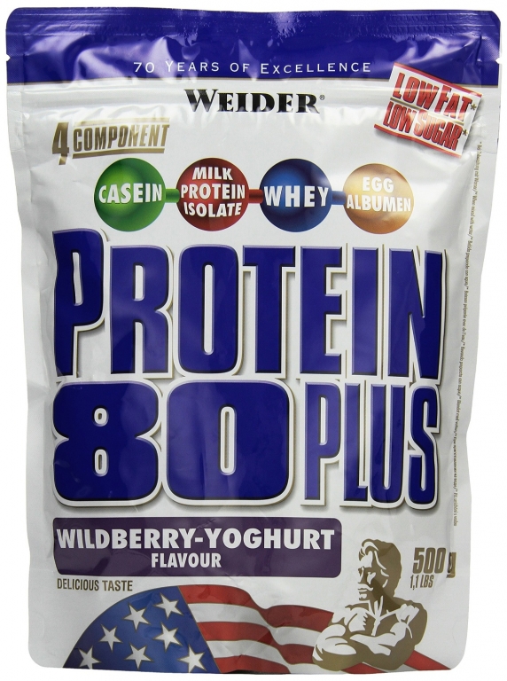 Pulbere proteica mix 4sort 80+ fructe padure iaurt 500g - WEIDER