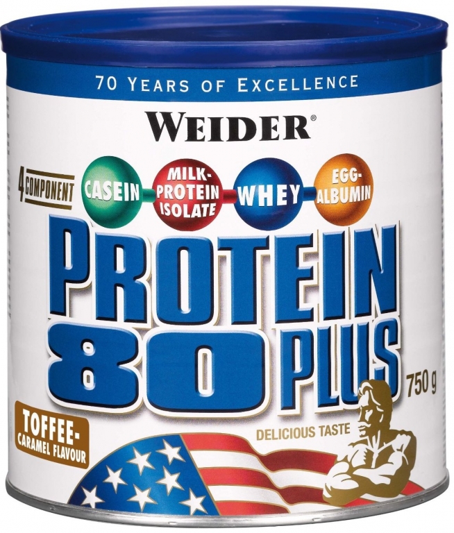 Pulbere proteica mix 4sort 80+ caramel 750g - WEIDER