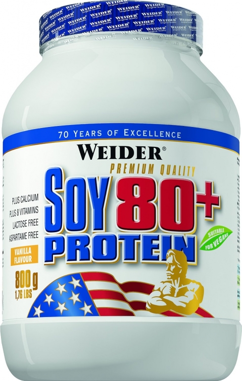 Pulbere proteica soia izolat 80+ vanilie 800g - WEIDER