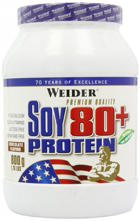 Pulbere proteica soia izolat 80+ ciocolata 800g - WEIDER