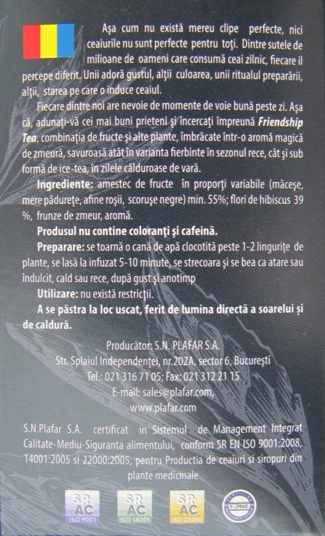 Ceai friendship Carpathian Mundi 70g - PLAFAR