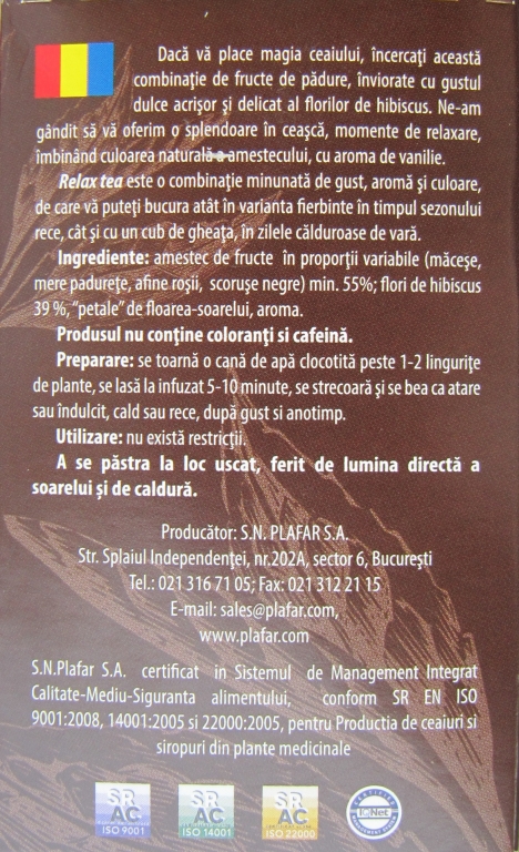 Ceai relax Carpathian Mundi 70g - PLAFAR