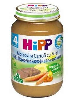 Piure morcovi cartofi miel bebe +4luni 190g - HIPP ORGANIC