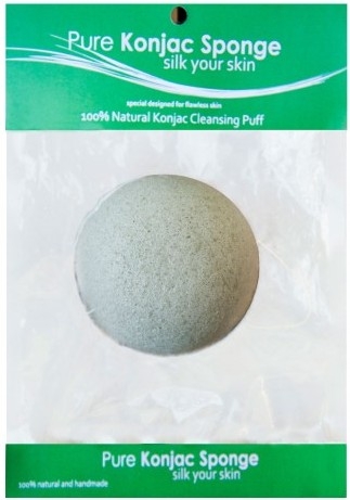 Burete konjac argila verde pt ten acneic 8cm - PURE KONJAC SPONGE