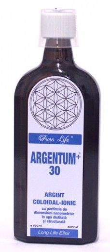 Argint coloidal 30ppm Argentum+ super concentrat 480ml - PURE LIFE