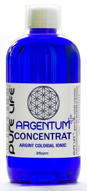 Argint coloidal 25ppm Argentum+ concentrat 480ml - PURE LIFE