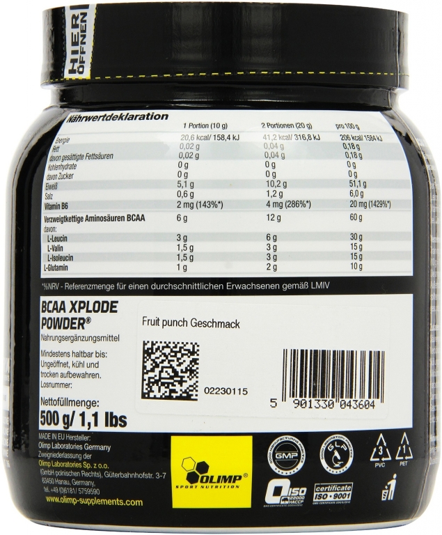 Pulbere BCAA Xplode 500g - OLIMP