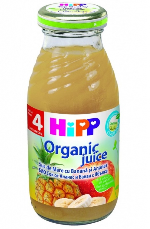 Suc mere banana ananas bebe +4luni 200ml - HIPP ORGANIC