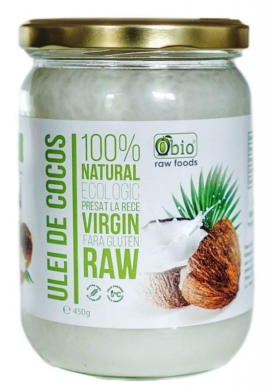 Ulei cocos virgin raw eco 460g/500ml - OBIO