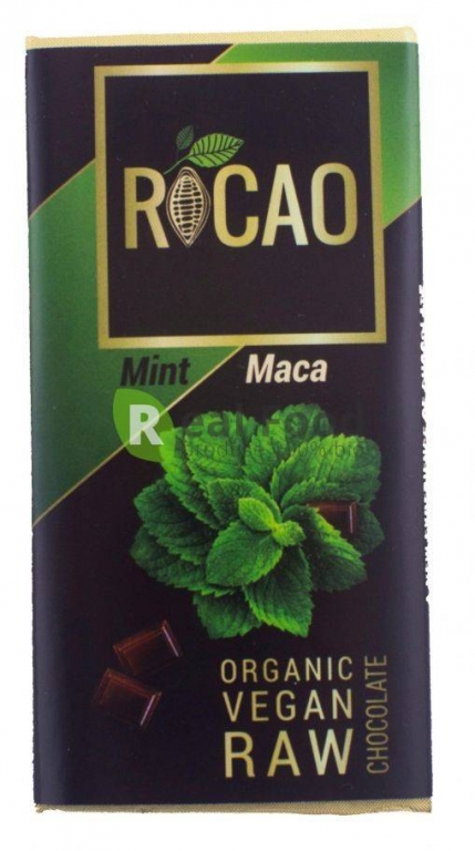 Ciocolata neagra 70% menta maca eco 27g - ROCAO
