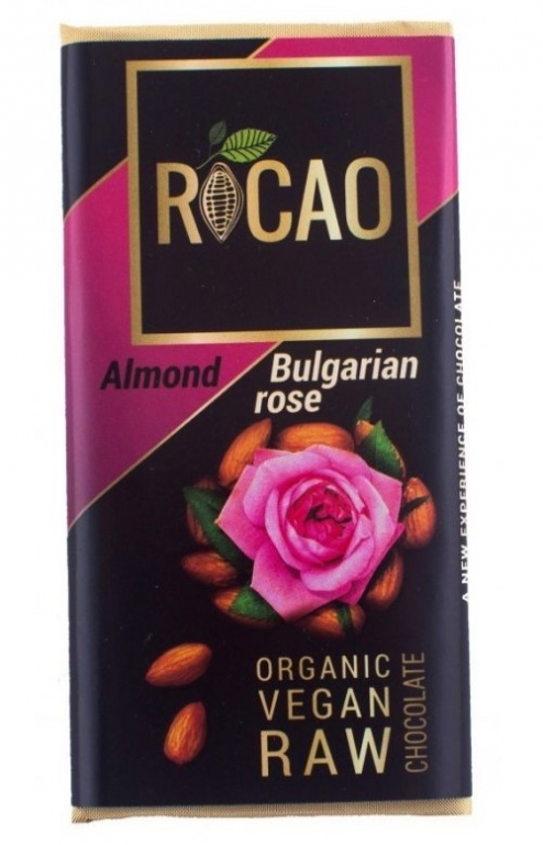 Ciocolata neagra 70% migdale trandafiri eco 27g - ROCAO