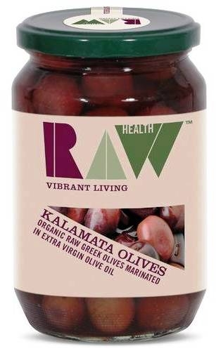 Masline kalamata cu samburi marinate 330g - RAW HEALTH