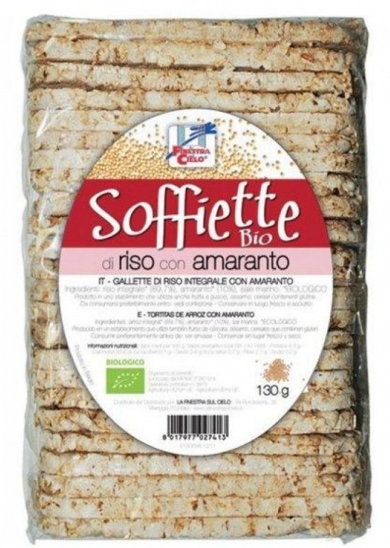 Rondele expandate orez amarant cu sare eco 130g - LA FINESTRA SUL CIELO