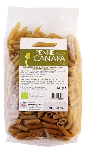 Paste penne grau canepa eco 500g - LA FINESTRA SUL CIELO