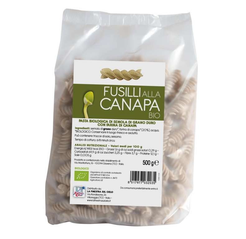 Paste fusilli grau canepa eco 500g - LA FINESTRA SUL CIELO