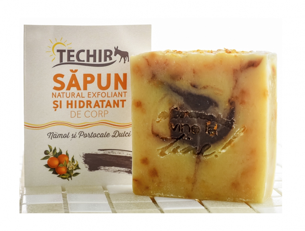 Sapun corp exfoliant hidratant namol portocale dulci 120g - TECHIR