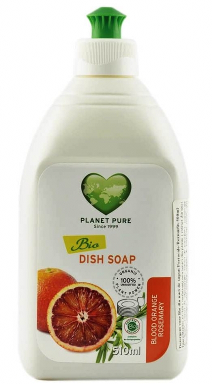 Detergent lichid vase nuci sapun portocale rosii {m} 510ml - PLANET PURE