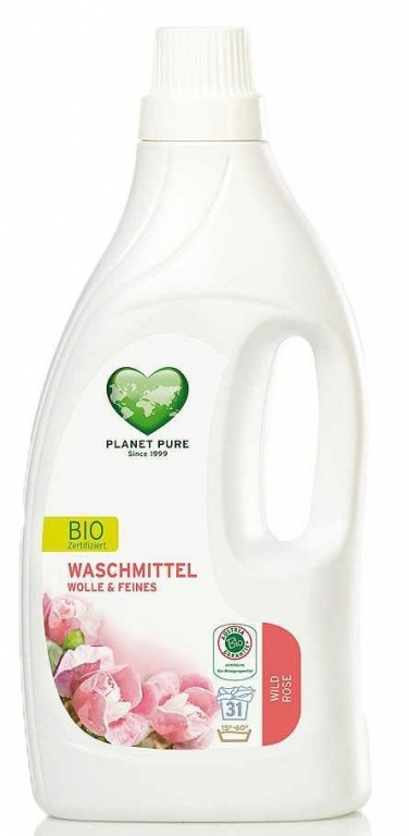 Detergent lichid rufe delicate nuci sapun trandafir {a/m} 1,55L - PLANET PURE