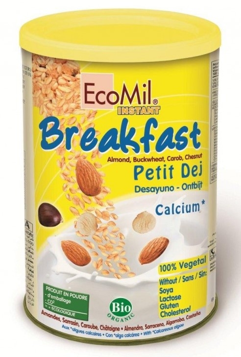 Lapte praf vegetal calciu Breakfast eco 400g - ECOMIL
