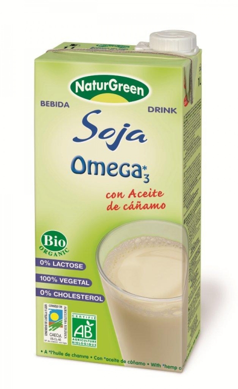 Lapte soia omega3 eco 1L - NATURGREEN