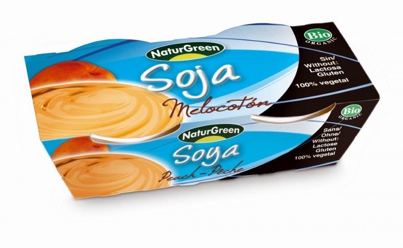 Desert crema soia piersici eco 2x125g - NATURGREEN