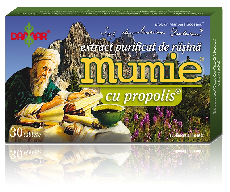 Mumie extract purificat rasina propolis 30cp - DAMAR