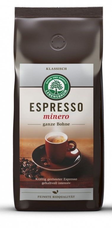 Cafea boabe espresso Minero eco 1kg - LEBENSBAUM