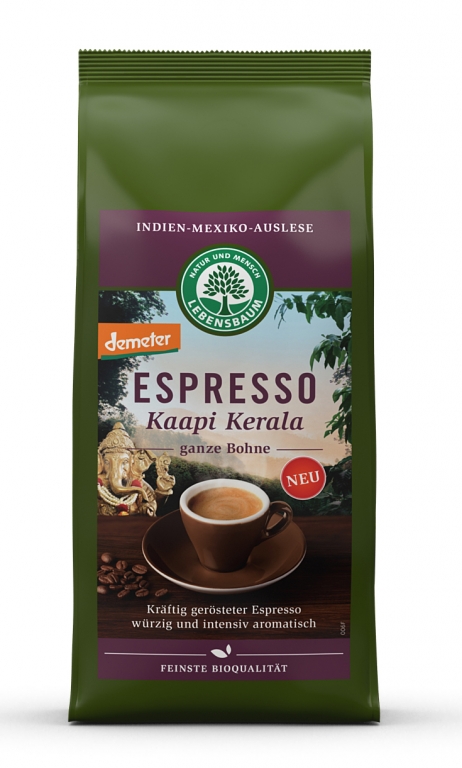 Cafea boabe espresso Kaapi Kerala eco 250g - LEBENSBAUM