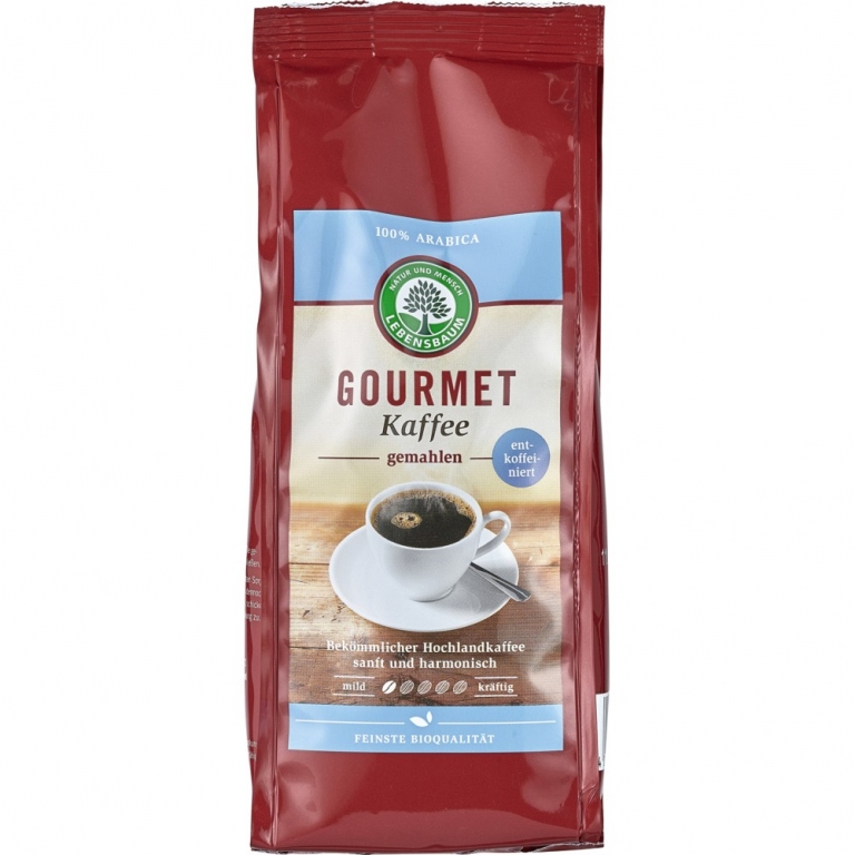 Cafea macinata arabica decofeinizata Gourmet eco 250g - LEBENSBAUM