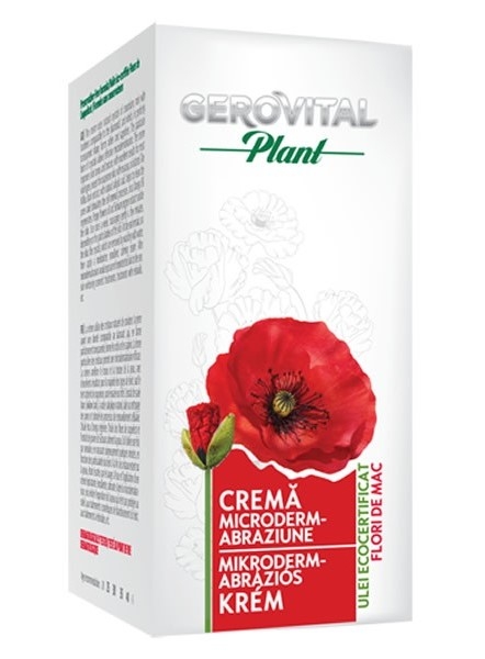 Crema microdermabraziune flori mac 30ml - GEROVITAL PLANT