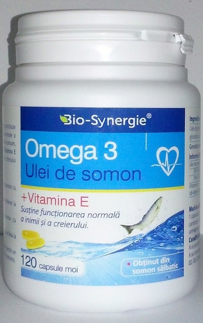 Omega3 ulei somon E 1000mg 120cps - BIO SYNERGIE