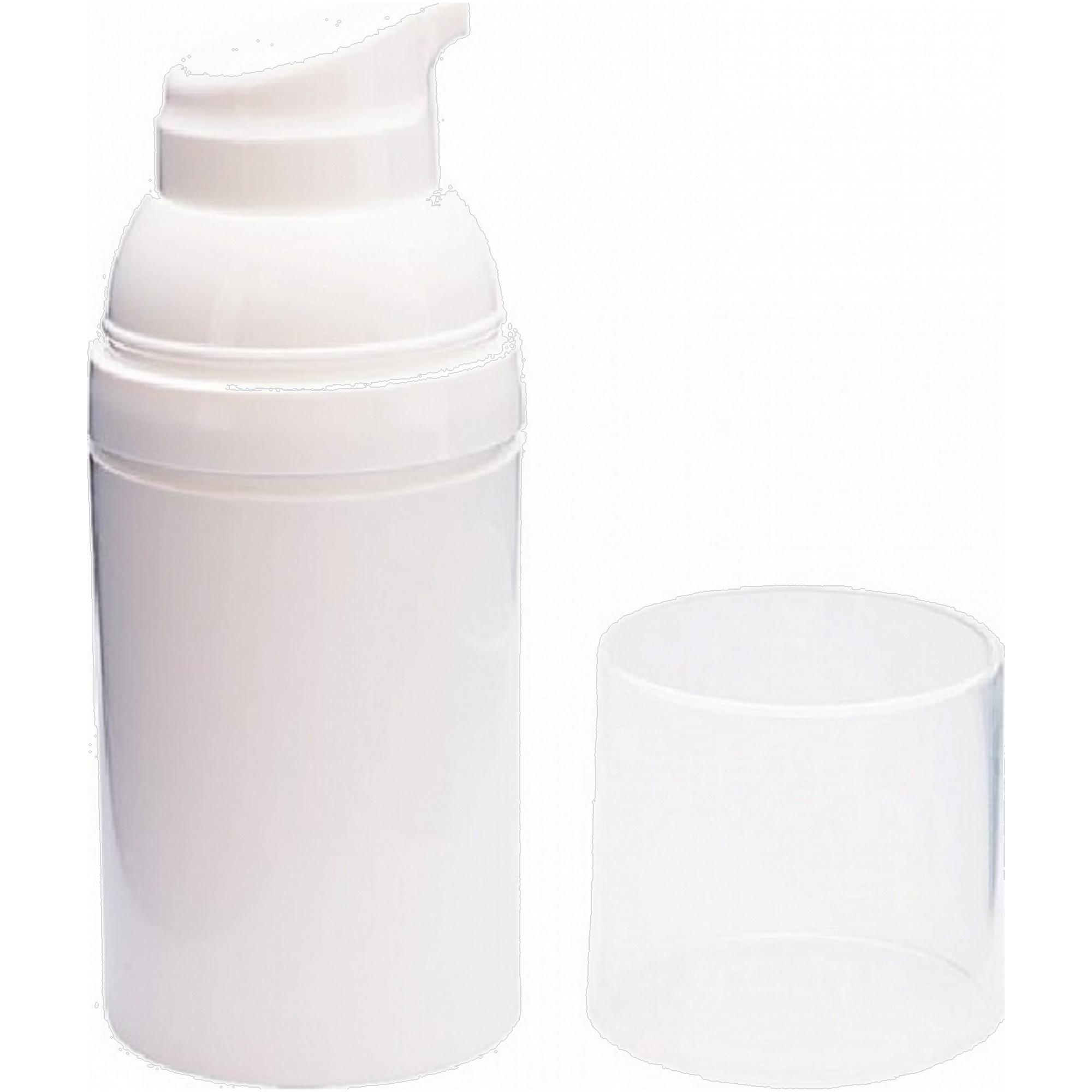 Flacon plastic alb airless Oly fara pompa 40ml - ELLEMENTAL