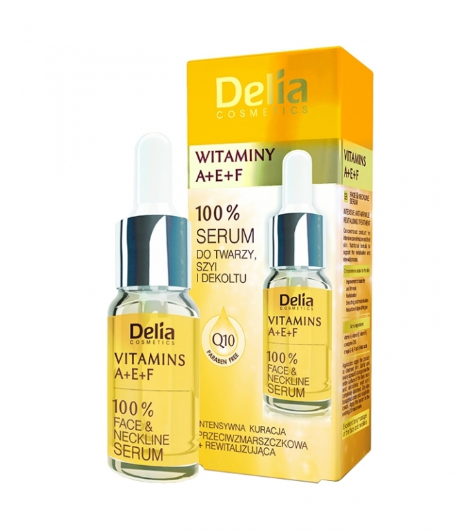 Ser fata decolteu vitamine A E F 10ml - DELIA
