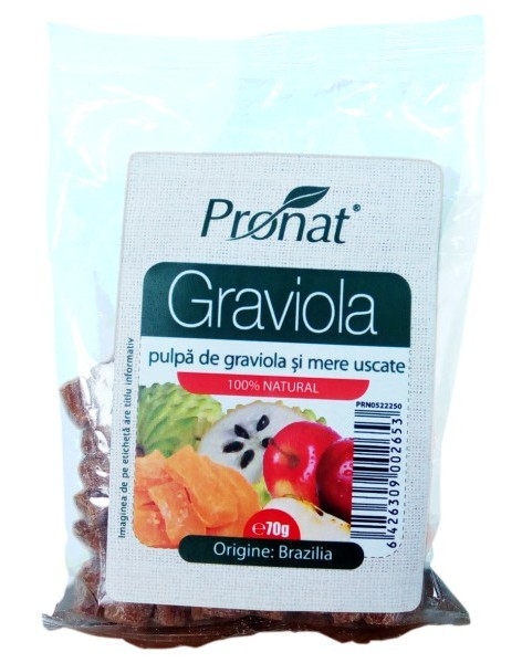 Graviola pulpa cu mere uscate 70g - PRONAT