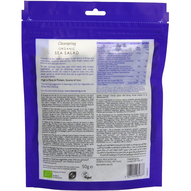 Alge salata atlantic uscate eco 50g - CLEARSPRING