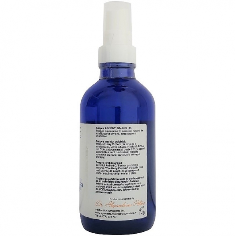 Argint coloidal 10ppm Argentum+ plus pulverizator 120ml - PURE LIFE