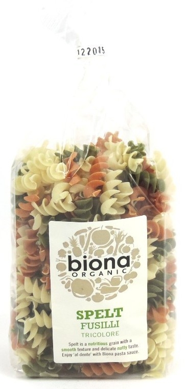 Paste fusilli tricolore spelta 250g - BIONA