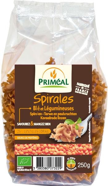 Paste spirale grau linte rosii eco 250g - PRIMEAL