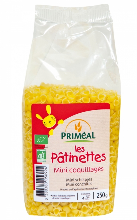 Paste mini scoici grau Les Patinettes eco 250g - PRIMEAL
