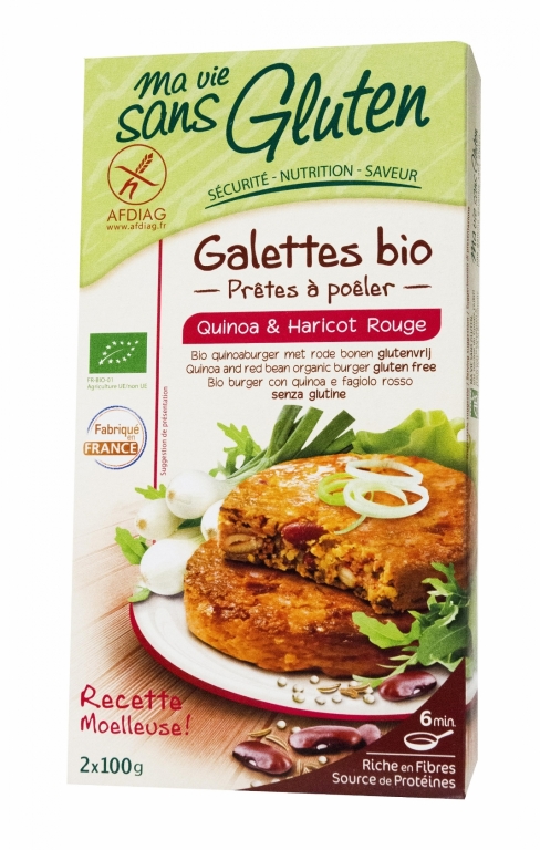 Burgeri fasole rosie quinoa eco 2x100g - MA VIE SANS GLUTEN