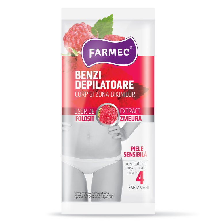 Benzi depilatoare corp bikini zmeura 10b - FARMEC