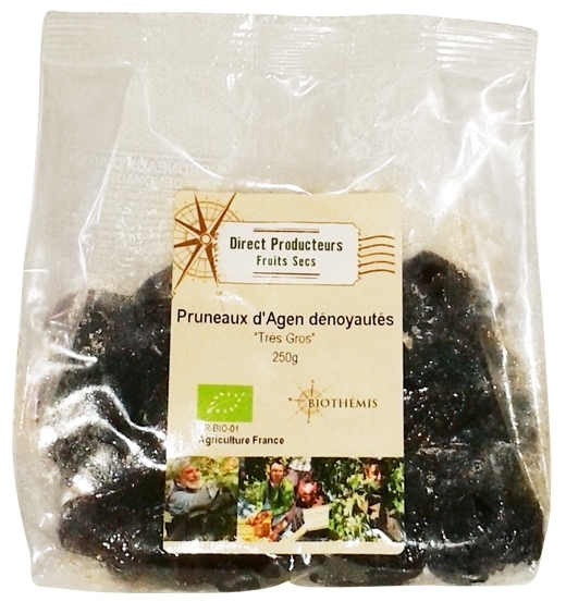 Prune uscate fara samburi eco 250g - BIOTHEMIS