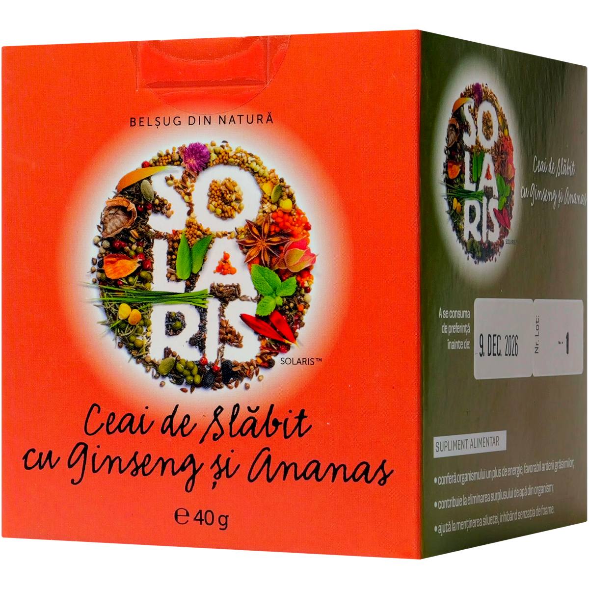 Ceai slabit pu erh ginseng 20dz - SOLARIS