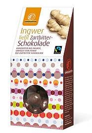 Boabe ghimbir confiat invelite ciocolata neagra eco 110g - LANDGARTEN