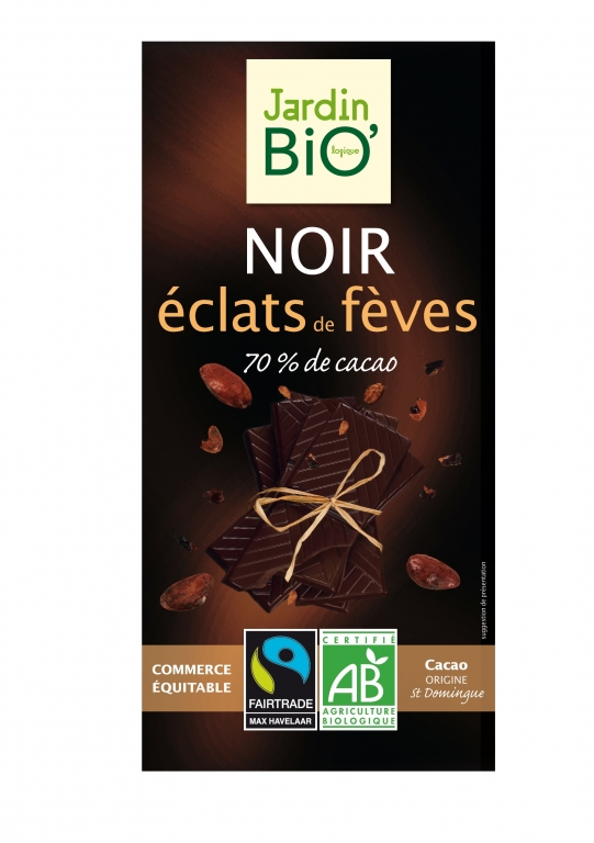Ciocolata neagra 70% boabe cacao eco 100g - JARDIN BIO