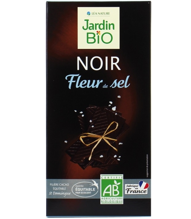 Ciocolata neagra 55% sare mare eco 100g - JARDIN BIO
