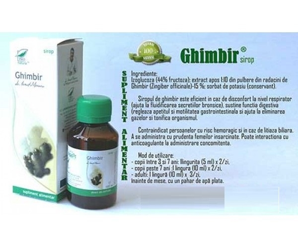 Sirop ghimbir 100ml - MEDICA